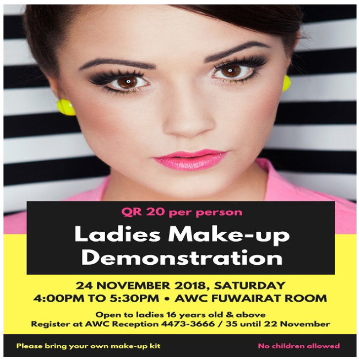 Ladies Make-up Demonstration - November 2018