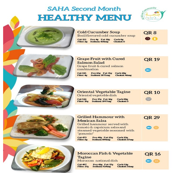 SAHA 2018: Healthy Menu - Second Month