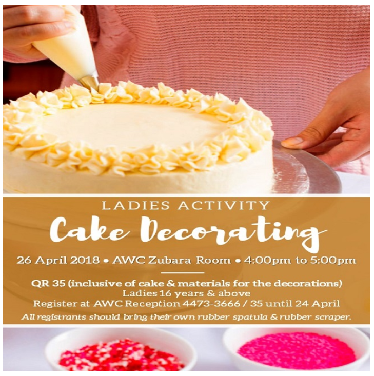 Ladies Activity: Cake Decorating