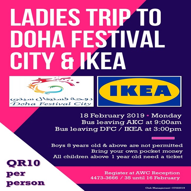 Ladies Trip to Doha Festival City & IKEA - Feb 2019