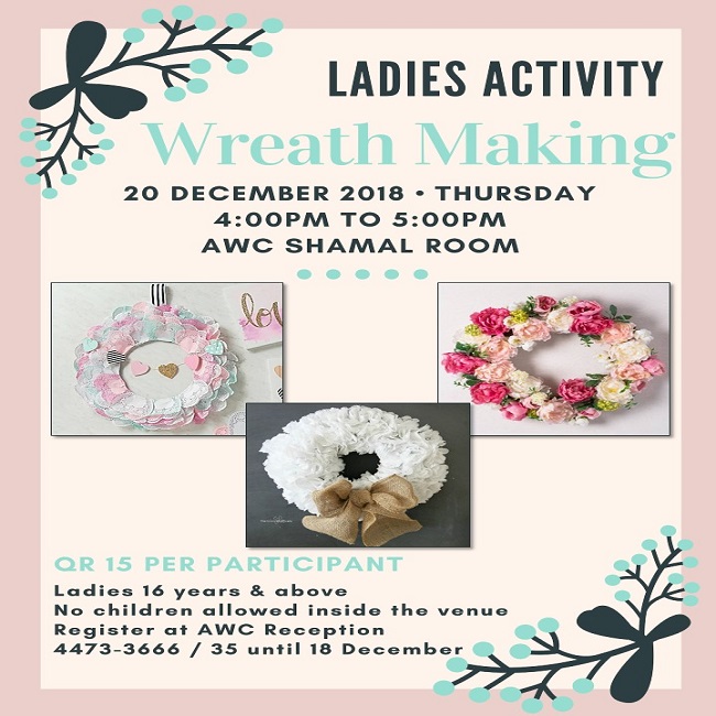 Ladies Activity: Wreath Making