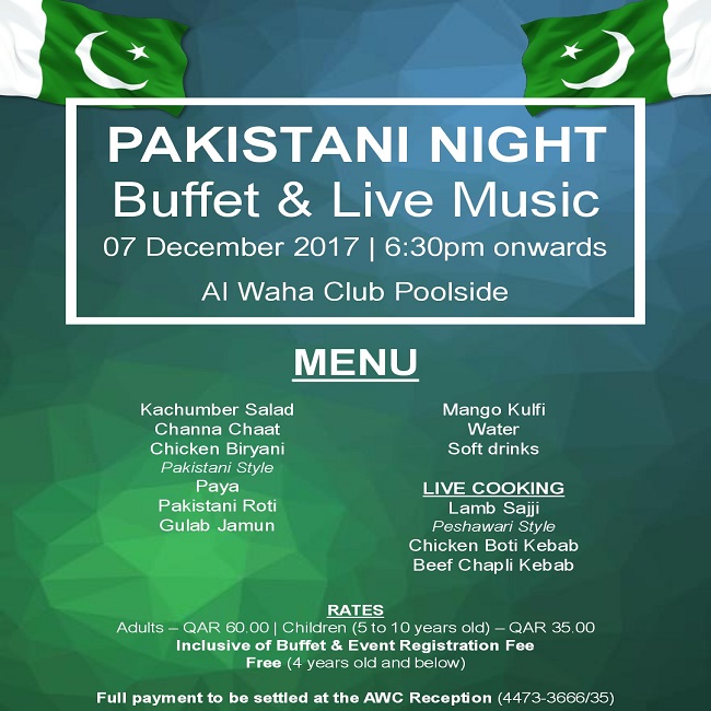 Pakistani Night: Buffet & Live Music