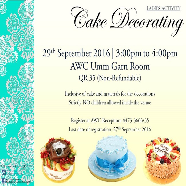 Ladies Activity: Cake Decorating