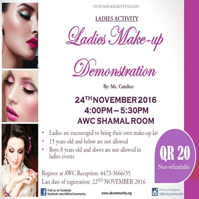 Ladies Make-Up Demonstration