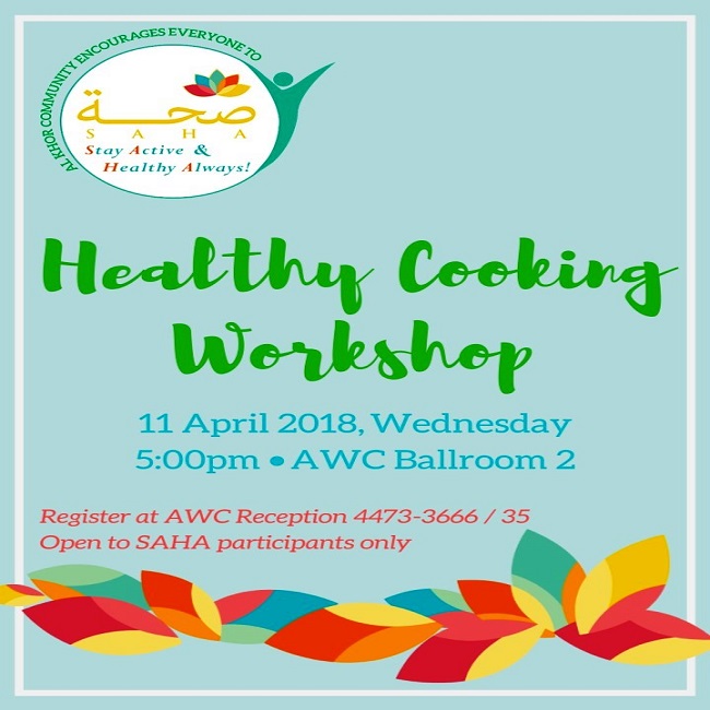 SAHA 2018: Healthy Cooking Workshop