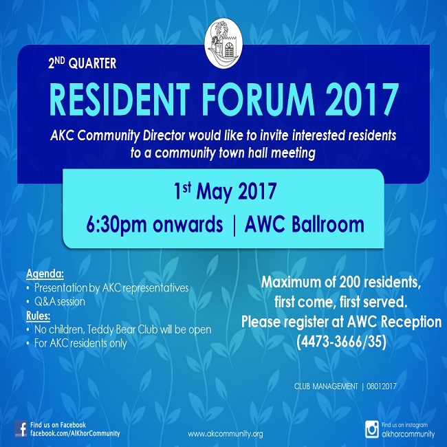 2nd Quarter Resident Forum 2017