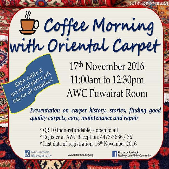 Coffee Morning with Oriental Carpet