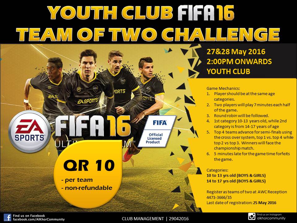 Youth FIFA16 Team of Two Challenge