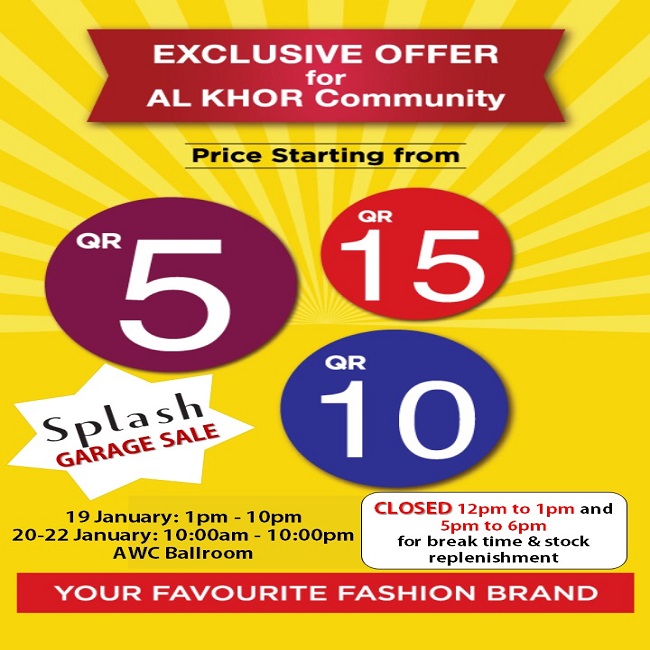 Splash Garage Sale
