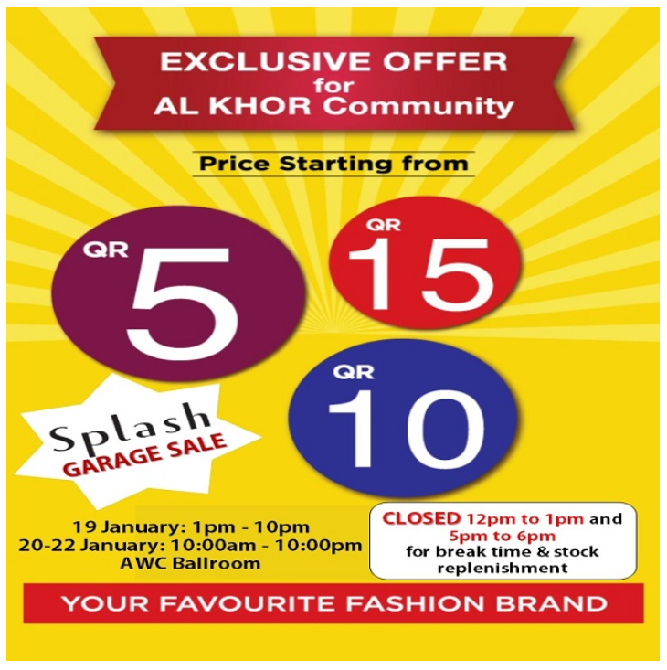 Splash Garage Sale