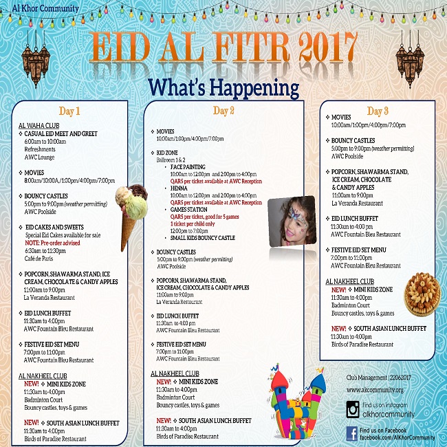 Eid Al Fitr 2017: What's Happening