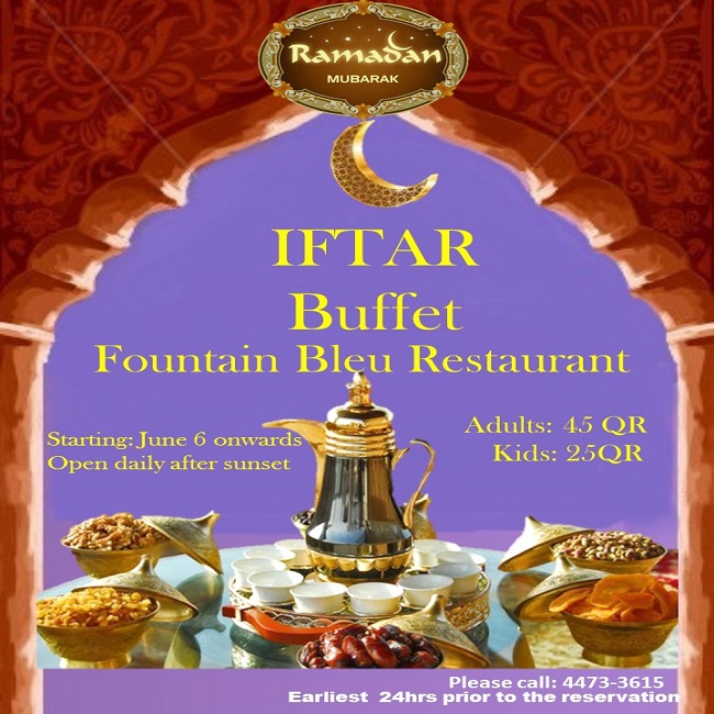 Ramadan 2017: Iftar Buffet at Fountain Bleu
