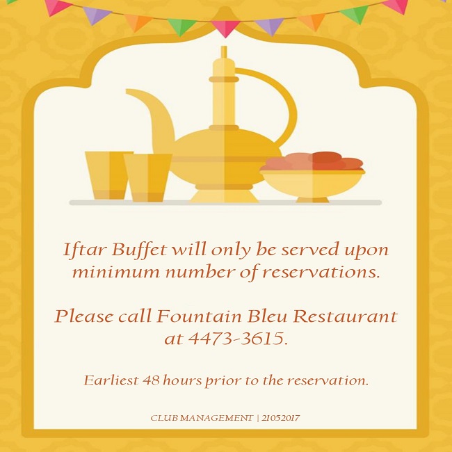 Ramadan 2017: Fountain Bleu Restaurant's Daily Iftar Buffet