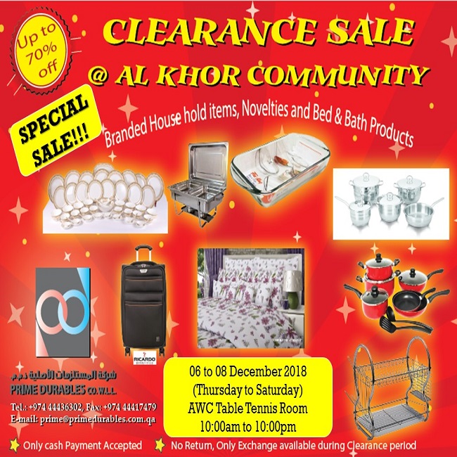 Prime Durables Clearance Sale - December 2018