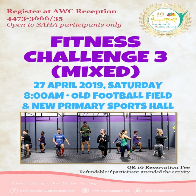 SAHA 2019: Fitness Challenge 3 (Mixed)