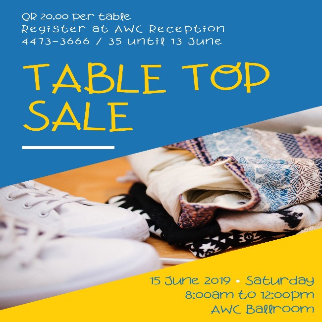 Table Top Sale - June 2019