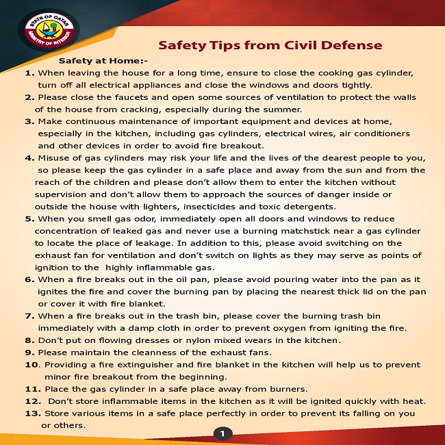Safety Tips from Civil Defense