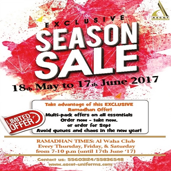 Ascot Uniforms Ramadan Offer